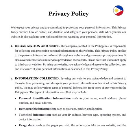 Our Philippine privacy policy statement .